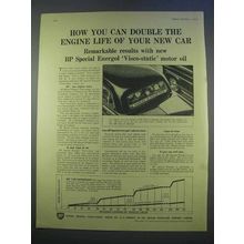 1955 BP Special Energol Visco-Static Motor Oil Ad - Double Life