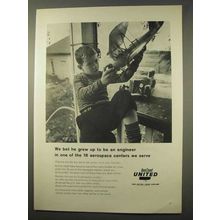 1963 United Airlines Ad - 18 Aerospace Centers