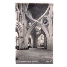 THE TRANSEPTS, WELLS CATHEDRAL, SOMERSET used vintage postcard 1967 pm =