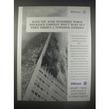 1990 Allianz Insurance Ad - Have you ever wondered which insurance company