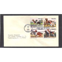 FDC 2098-2101 20c Dogs (No Cachet-Typed/A) CV40190