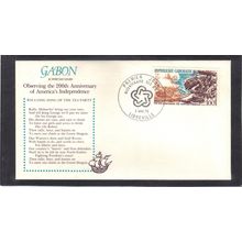 FDC Int'l Gabon Honoring USA Bicentennial (Cachet-U/A) CV01054