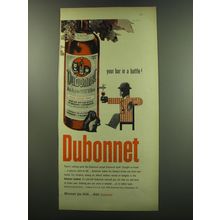 1949 Dubonnet Liqueur Ad - art by Paul Rand - Your bar in a bottle