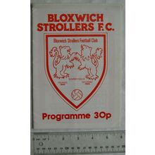 1987 programme Bloxwich Strollers v. Dudley Sports