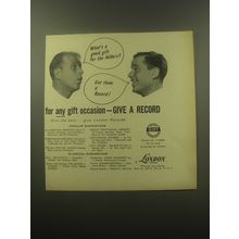 1959 London Records Ad - What's a good gift for the Millers? Get them a Record!