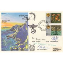 3x Greece Greek RAF Escaping Society War German Swastika Flown Military FDC
