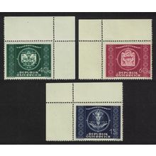 Austria 75th Anniversary of UPU 3v Corners 1949 MNH SG#1175-1177