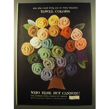 1961 Cannon Towels Ad - Who else could bring you so many beautiful towel colors
