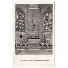 The High Altar St Stephen on the Cliffs Church Blackpool Postcard RP Lancashire