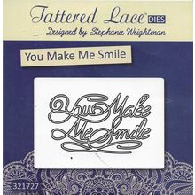 Tattered Lace. You Make Me Smile Die. Die Cutting Cardmaking Scrapbooking Crafts