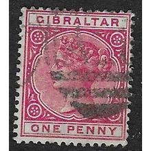 GIBRALTAR 1898 QV 1d USED SG40