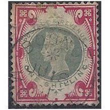 1900 SG214. 1/- Green & Carmine Fine Used