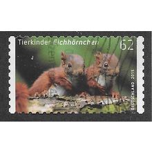 GER 2015 €0.62 (S/A) 'YOUNG ANIMALS (WILD SQUIRRELS)' FINE USED (EBID57-149)