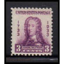 726 3c General Oglethorpe Fine MNH Z1036