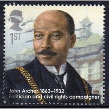 GB 2013 Great Britons - John Archer, Politician / Civil Rights 1st Used