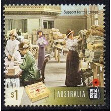 Australia 2017 Centenary of WWI - Support for the Troops $1 Sheet Used
