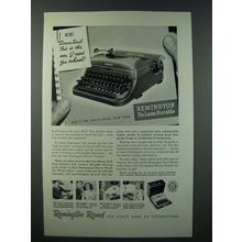 1948 Remington Rand Deluxe Portable Ad - Dear Dad