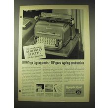 1948 Remington Rand Electric DeLuxe Typewriter Ad