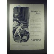 1948 U.S. Savings Bonds Ad - Ever Wish Were Aladdin?