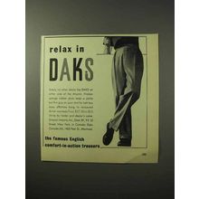 1950 Daks Trousers Ad - Relax in Daks
