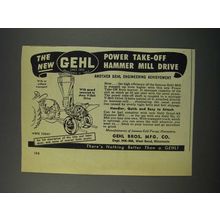 1952 Gehl Power Take-Off Hammer Mill Drive Ad