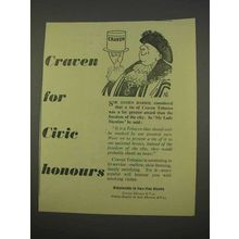 1955 Craven Tobacco Ad - For Civic Honours