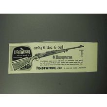1957 Husqvarna Lightweight Rifle Ad - 6 lbs 6 oz