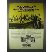 1972 Federal Shotgun Shells Ad - Trapshooting Team
