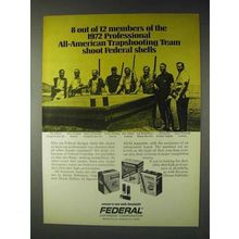 1972 Federal Shotgun Shells Ad - Trapshooting Team