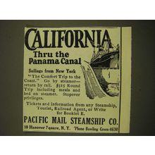 1924 Pacific Mail Steamship Co. Ad - California Thru the Panama Canal