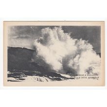 Rough Sea Boulders and Breakers at Black Rock Brighton Postcard East Sussex