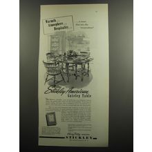 1952 Stickley American Gateleg Table Ad - Warmth.. Atmosphere.. Hospitality