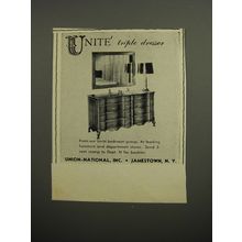 1952 Union-National Unite Triple dresser Advertisement