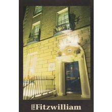 The Fitzwilliam Dublin Irish Hotel Floodlit Entrance Postcard