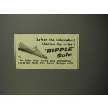 1971 Ripple Sole Corporation Ad - Soften the sidewalks! Shorten the miles!