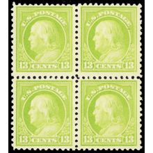 513, Mint F/VF NH 13¢ Franklin Block of Four Stamps - Stuart Katz