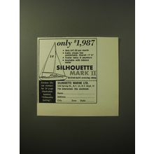 1960 Silhouette Marine Mark II Boat Advertisement - Only $1,987