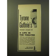 1960 McGraw-hill Book Advertisement - A life in the Theatre by Tyrone Guthrie