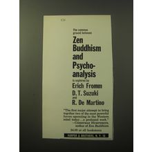 1960 Harper & Brothers Book Ad - Zen Buddhism and Psycho-analysis by Erich Fromm