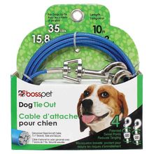 Boss Pet Medium Dog Twin Swivel Vinyl Coated Tie Outs 10 ft