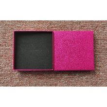 Fuschia pink glitter gift boxes necklace bracelet box approx 9 cm x 9 cm x 2 cm