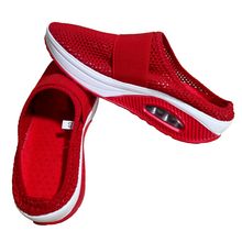 WOMENS RED SPORT SLIPPERS CASUAL SHOES JOGGING GYM TRAINERS SIze 40 UK7