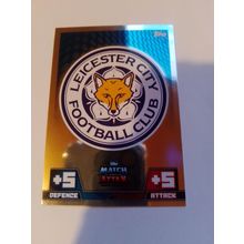 match attax 14/15 club badge leicester city no.127