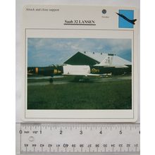 Saab 32 Lansen - Sweden - Attack & Close Support - Collectors Club Card