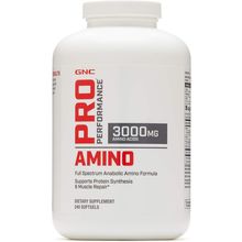 GNC Pro Performance Amino 3000Mg, 240 Softgels, Supports Protein Synthesis and M