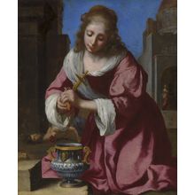 Vermeer - Saint Praxedis 1655 Poster Canvas Movie Film Print A0 A1 A2 A3 A4 A5 A