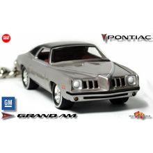 RARE KEYCHAIN SILVER 73~74 PONTIAC GRAND AM SD 455 V8 Ltd.