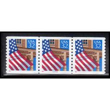 2913v 32c U.S. Flag Over Porch Very Fine MNH LGG PNC 44444/3 PA3483