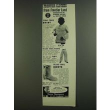1955 Norm Thompson Frontier Clothes Ad - Texas Trail