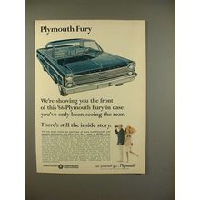 1966 Plymouth Fury Car Ad - In Case Only Seeing Rear